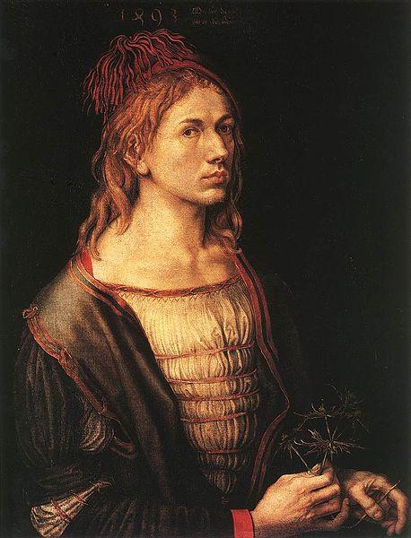 Albrecht Durer self-portrait at 22 oil painting image